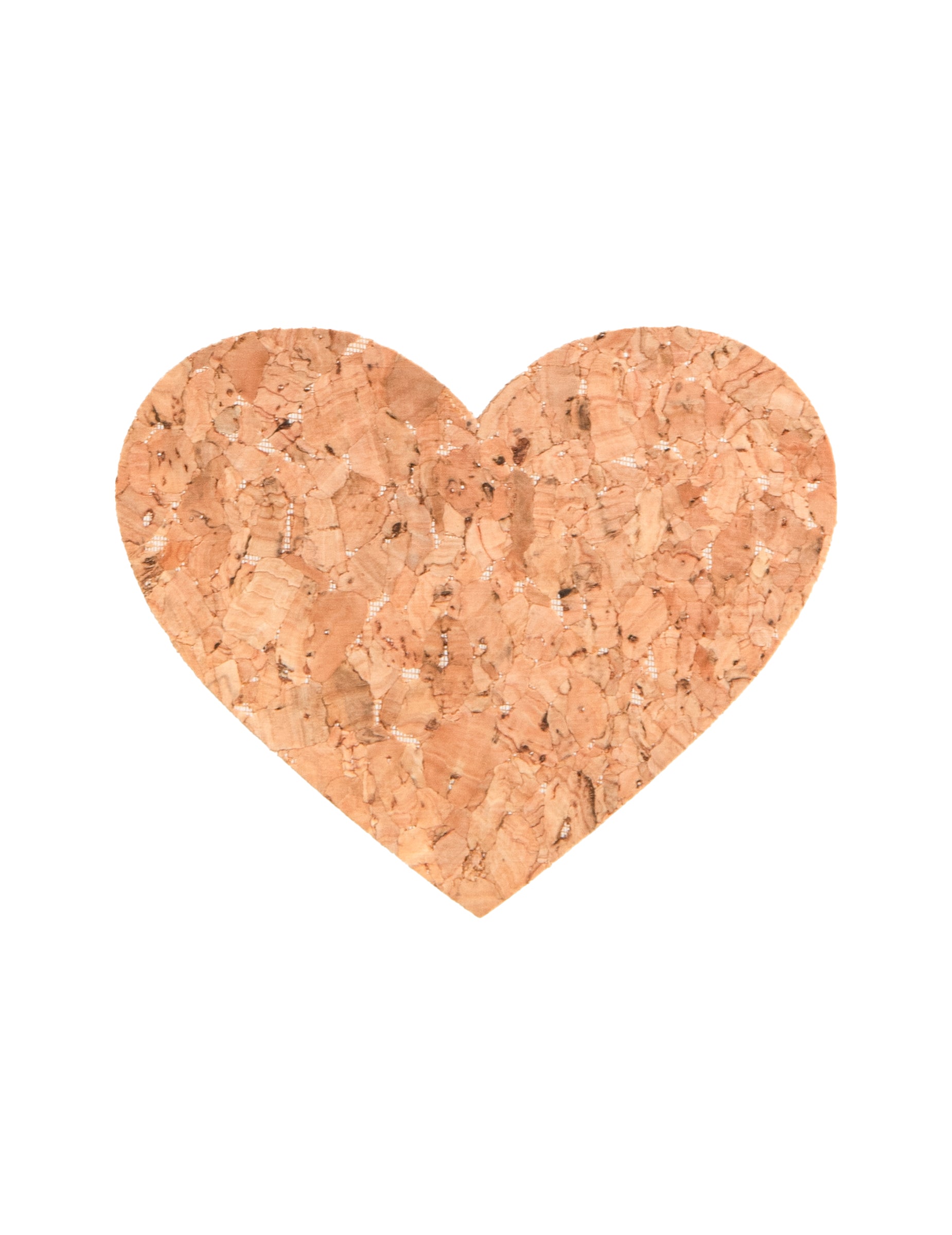 Gros plan sur la texture liège du confettis coeurs mariage rustique