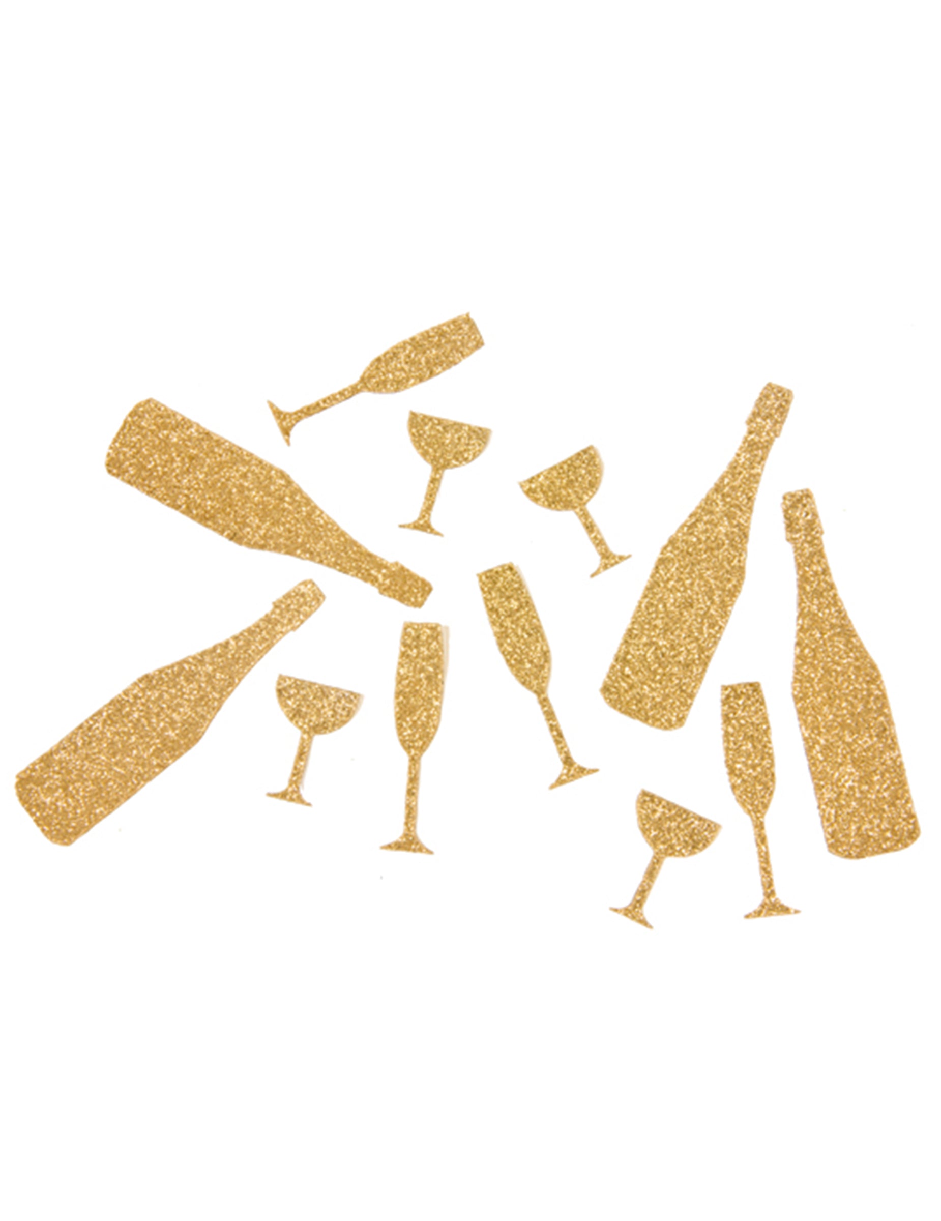 Confettis de table champagne pour fête dorés à paillettes