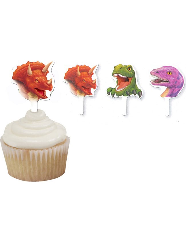 Décorations gâteaux dinosaures pour anniversaire multicolores