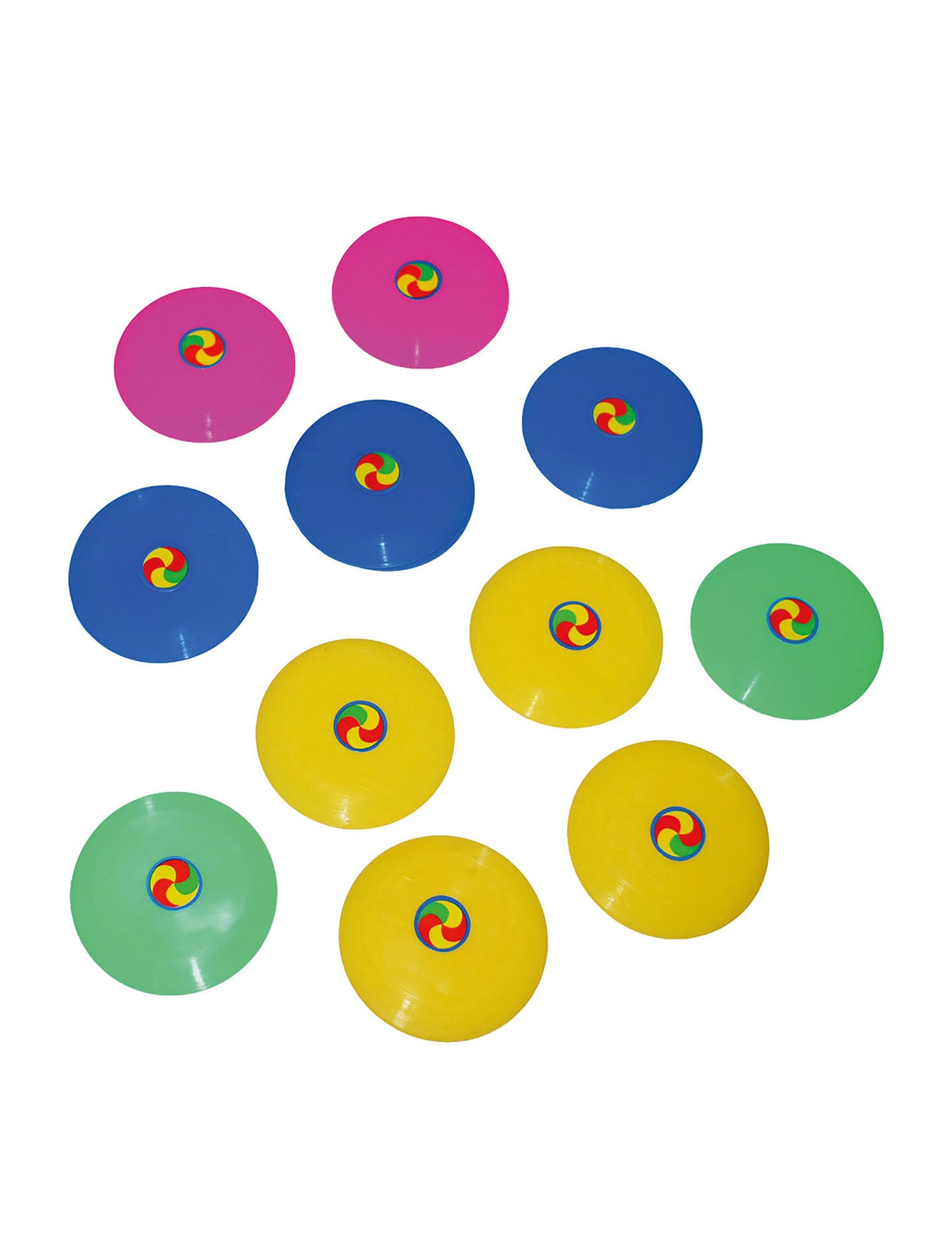 12 mini farebné frisbee 7 cm