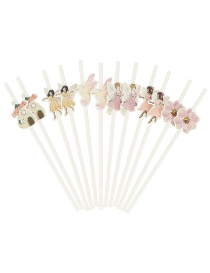 12 slamienok na rozprávky, biely a pastelovo ružový papier, 19,5 cm k narodeninám dieťaťa