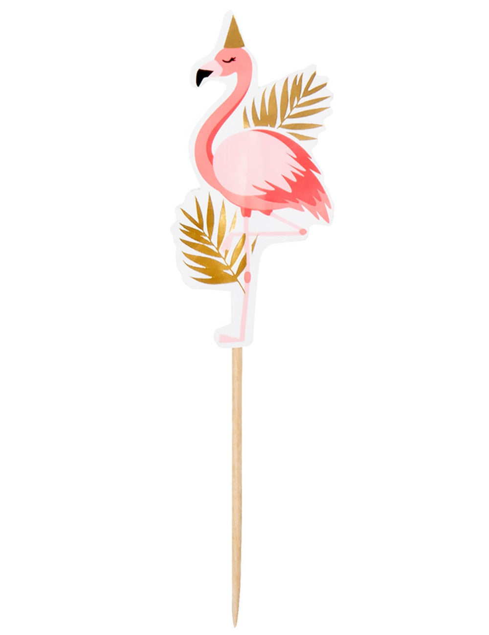Prehľad balenia 12 drevených zápichov Flamant Tropic