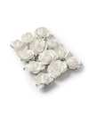 Roses à piquer pour décoration de fête blanches en papier