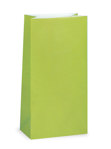 Sacs à cadeaux en papier pour anniversaire vert citron