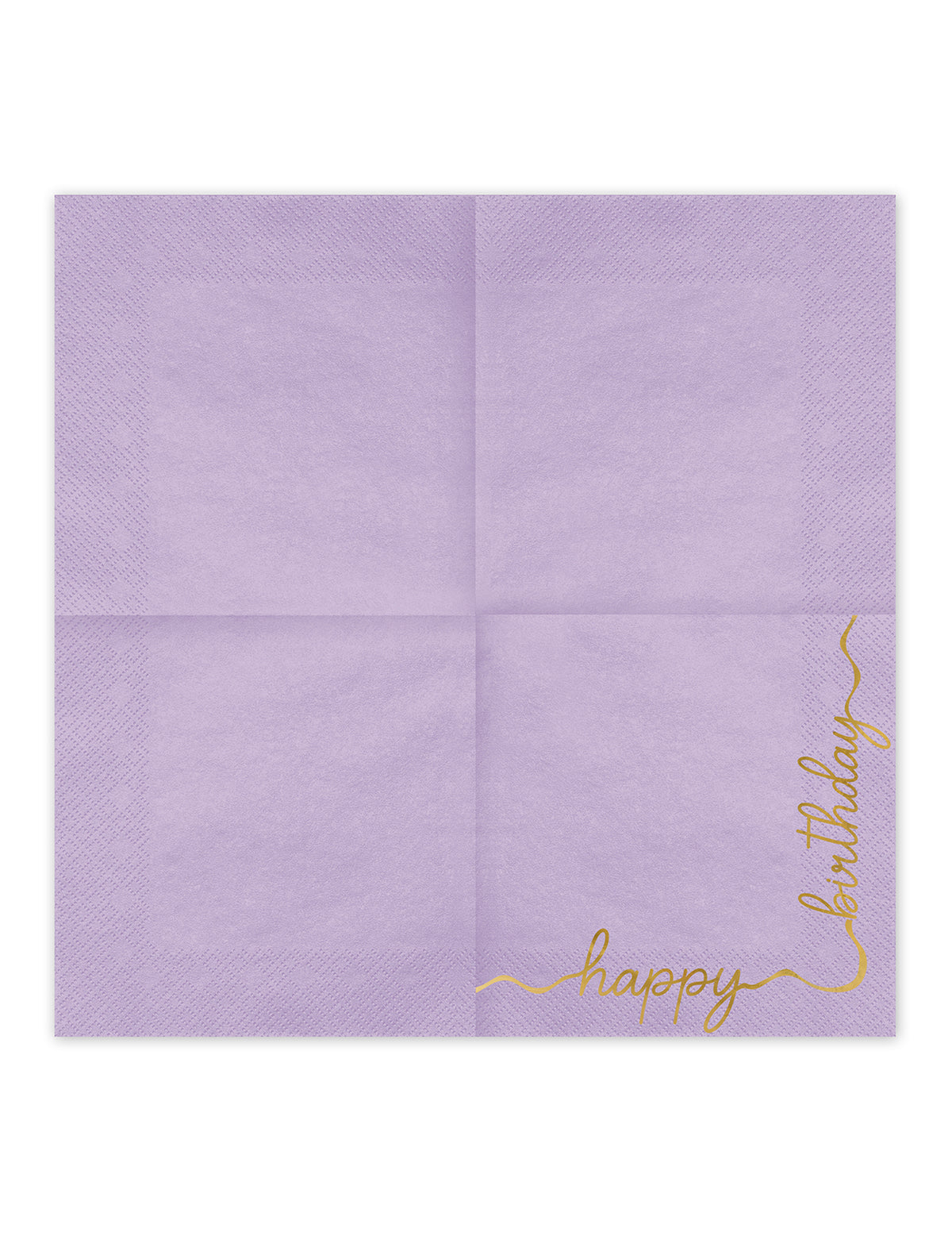 12 papierových obrúskov Happy Birthday pastelové a zlaté 33 × 33 cm