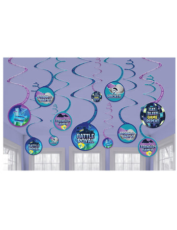 12 špirálových pozastavení Battle Royale 13 cm