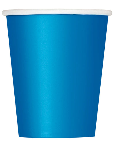 Gobelets en carton jetables bleus