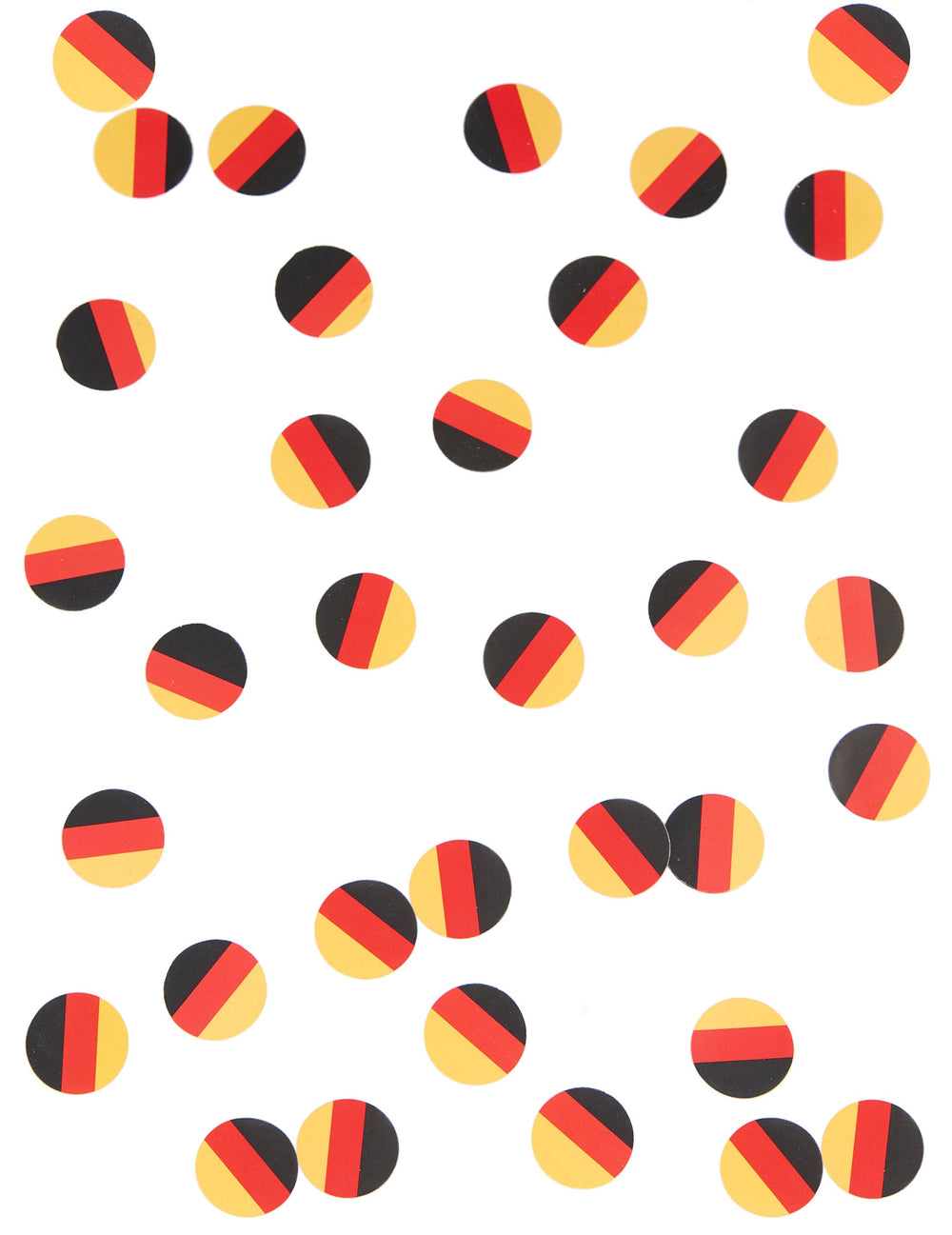 Vue rapprochée du motif des confettis de table drapeau Allemagne
