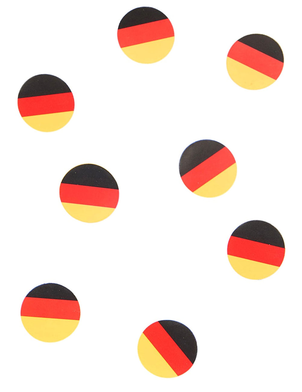 Confettis de table drapeau Allemagne pour décoration noir rouge jaune