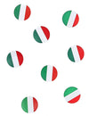 Confettis de table drapeau Italie pour fête ronds verts blancs et rouges