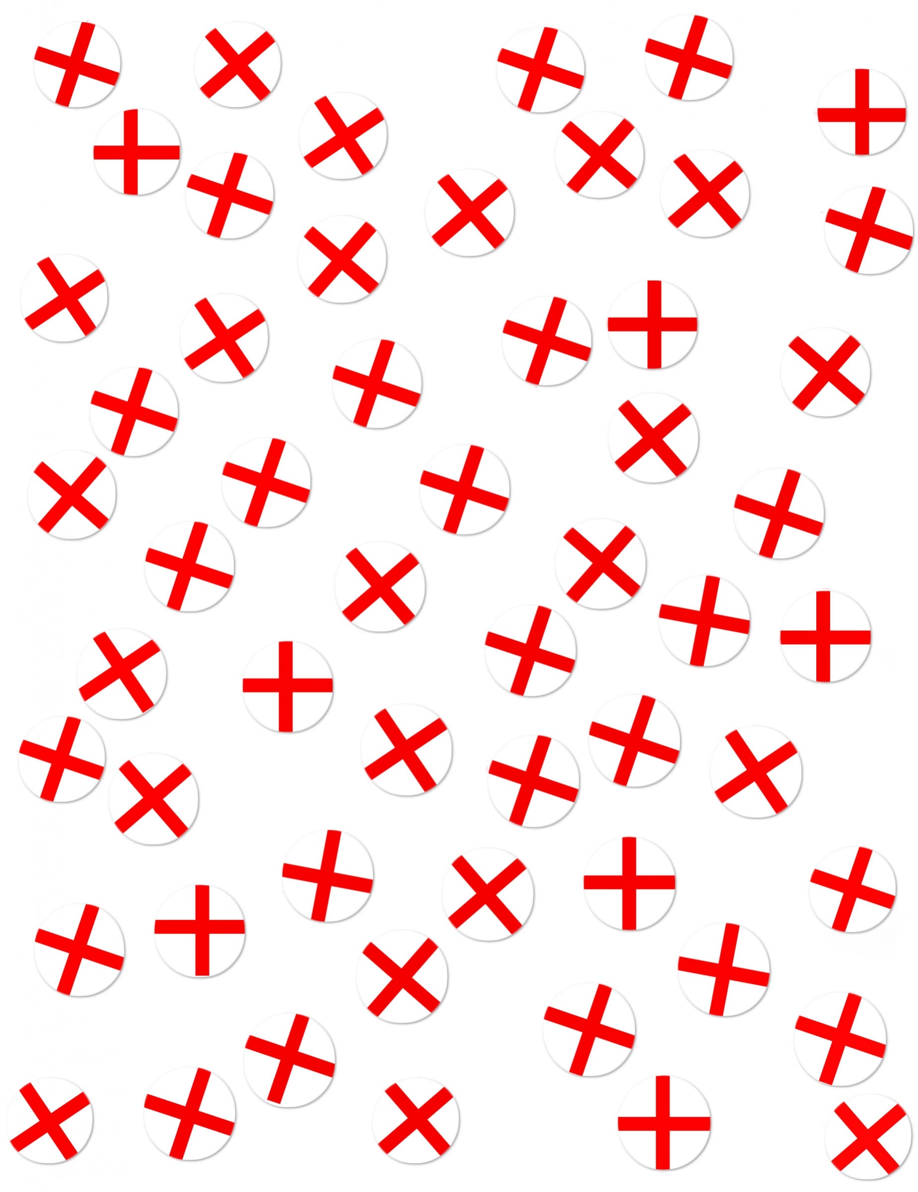 Gros plan sur le motif des confettis de table Drapeaux Angleterre