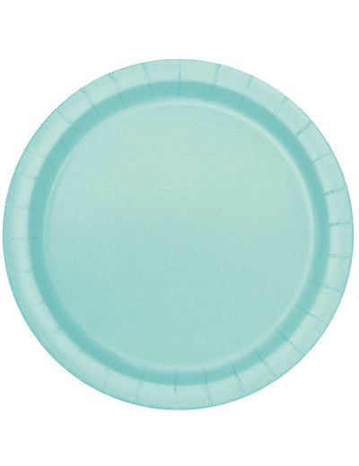 Assiettes en carton pour fête menthe