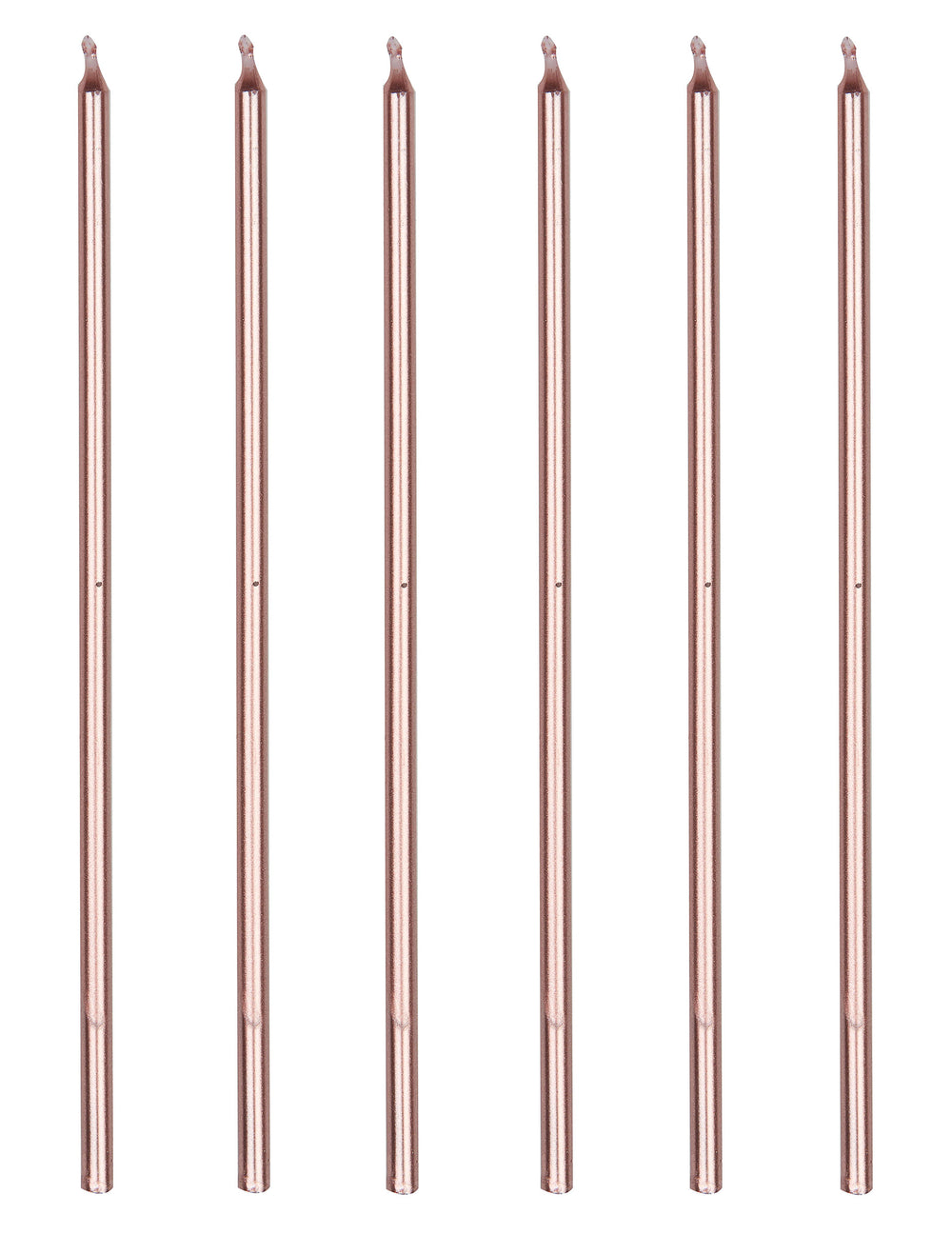 Bougies géantes pour gâteau rose gold avec bobèches