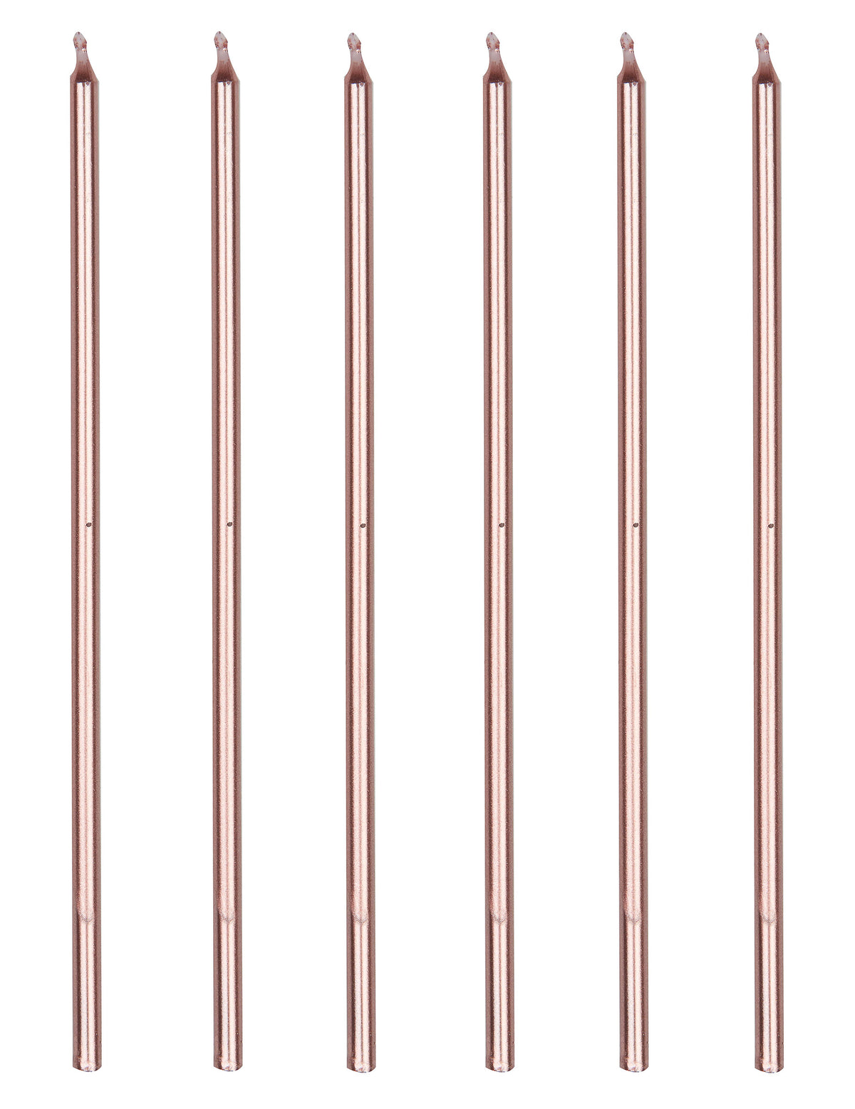 Bougies géantes pour gâteau rose gold avec bobèches