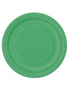 Assiettes en carton vert émeraude
