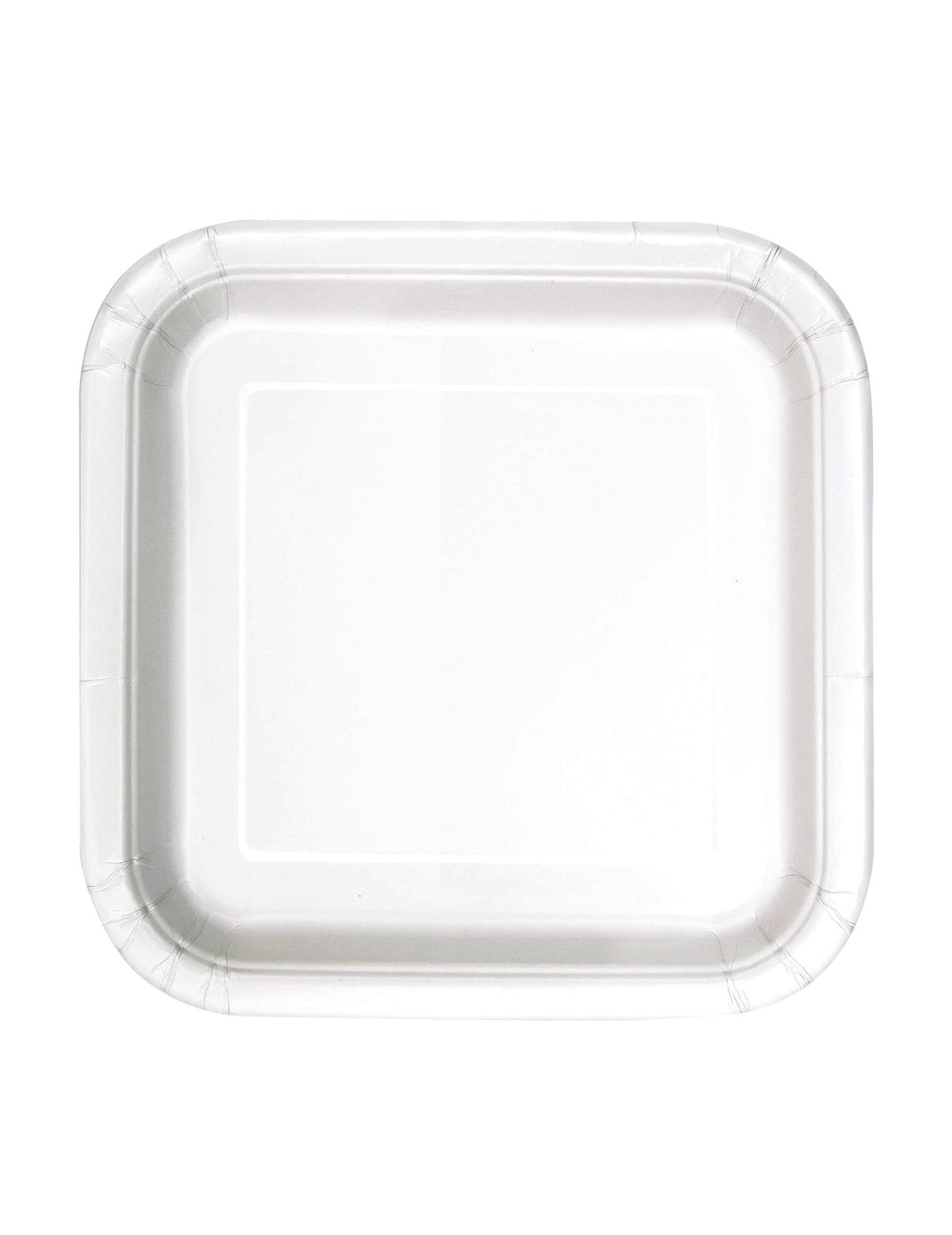 Assiettes en carton carrées blanches lot de 16