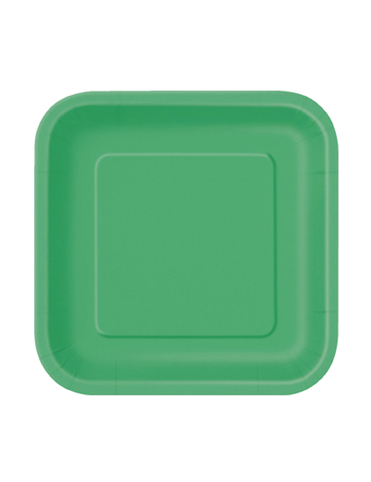 Assiettes en carton vert émeraude pour fête carrées
