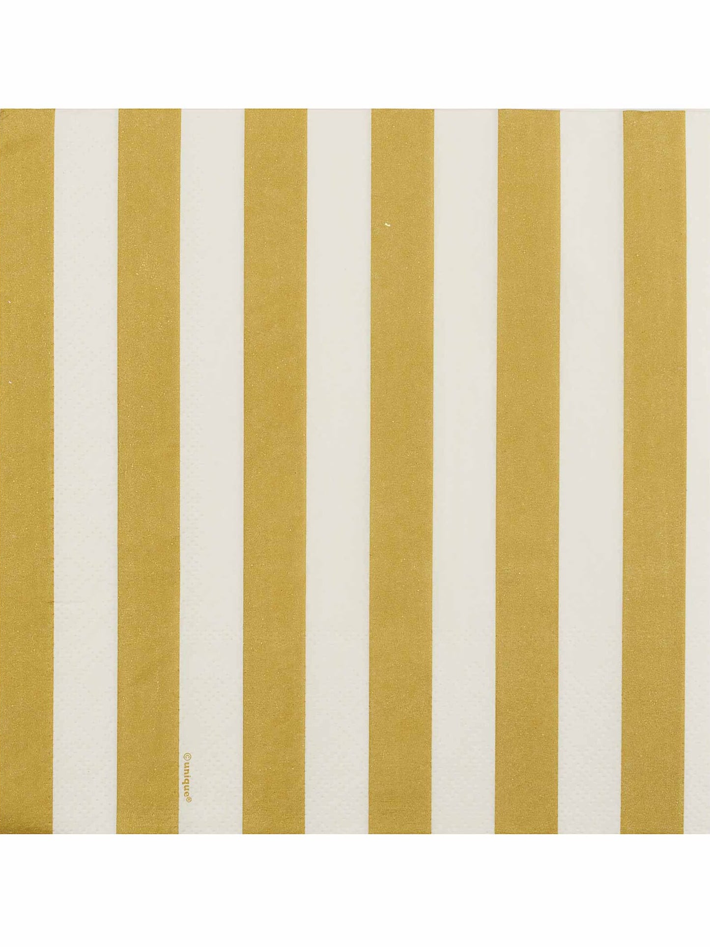 Gros plan sur le motif des 16 serviettes en papier à rayures pour fête
