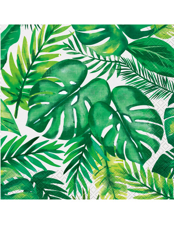 16 Tropické utierky z palmového papiera Luau 33 x 33 cm