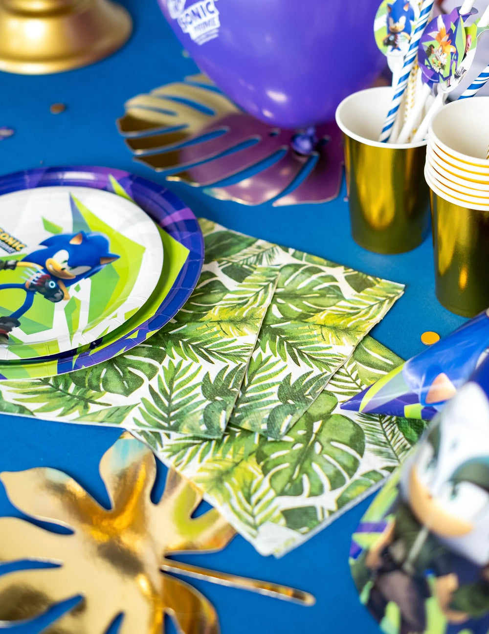 Scénografia papierových obrúskov Palm Tropical Luau
