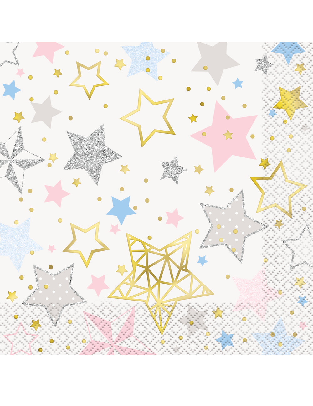 Serviettes en papier twinkle twinkle little star pour fête multicolores à petites étoiles