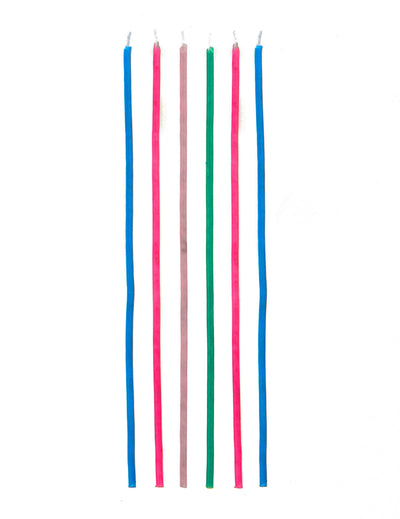 Bougies étincelantes longues pour gâteau colorées