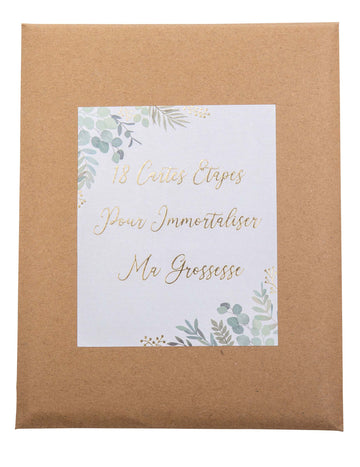 18 kartičiek s míľnikmi v tehotenstve, ach zlatko, 14 x 19 cm v korkovom vrecku