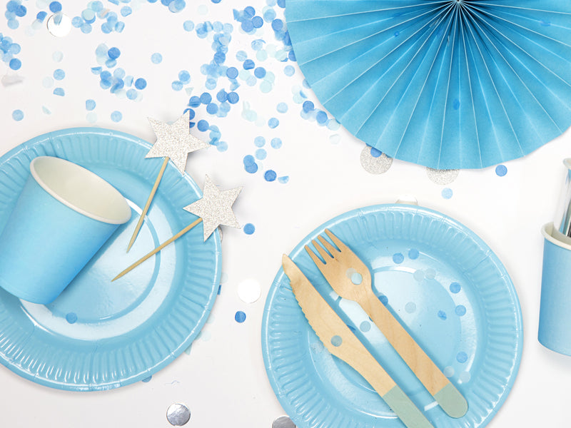 18 mätovo sfarbených drevených prestieraní 16 cm zhoda