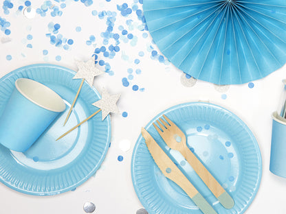 18 mätovo sfarbených drevených prestieraní 16 cm zhoda