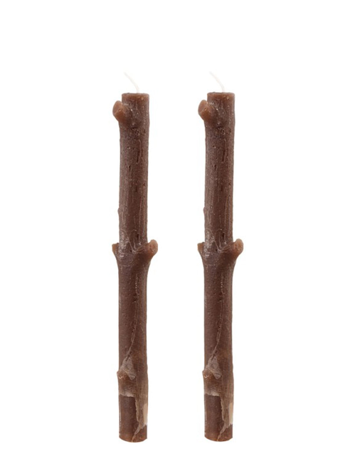 Bougies branches d'arbre marron lot de 2