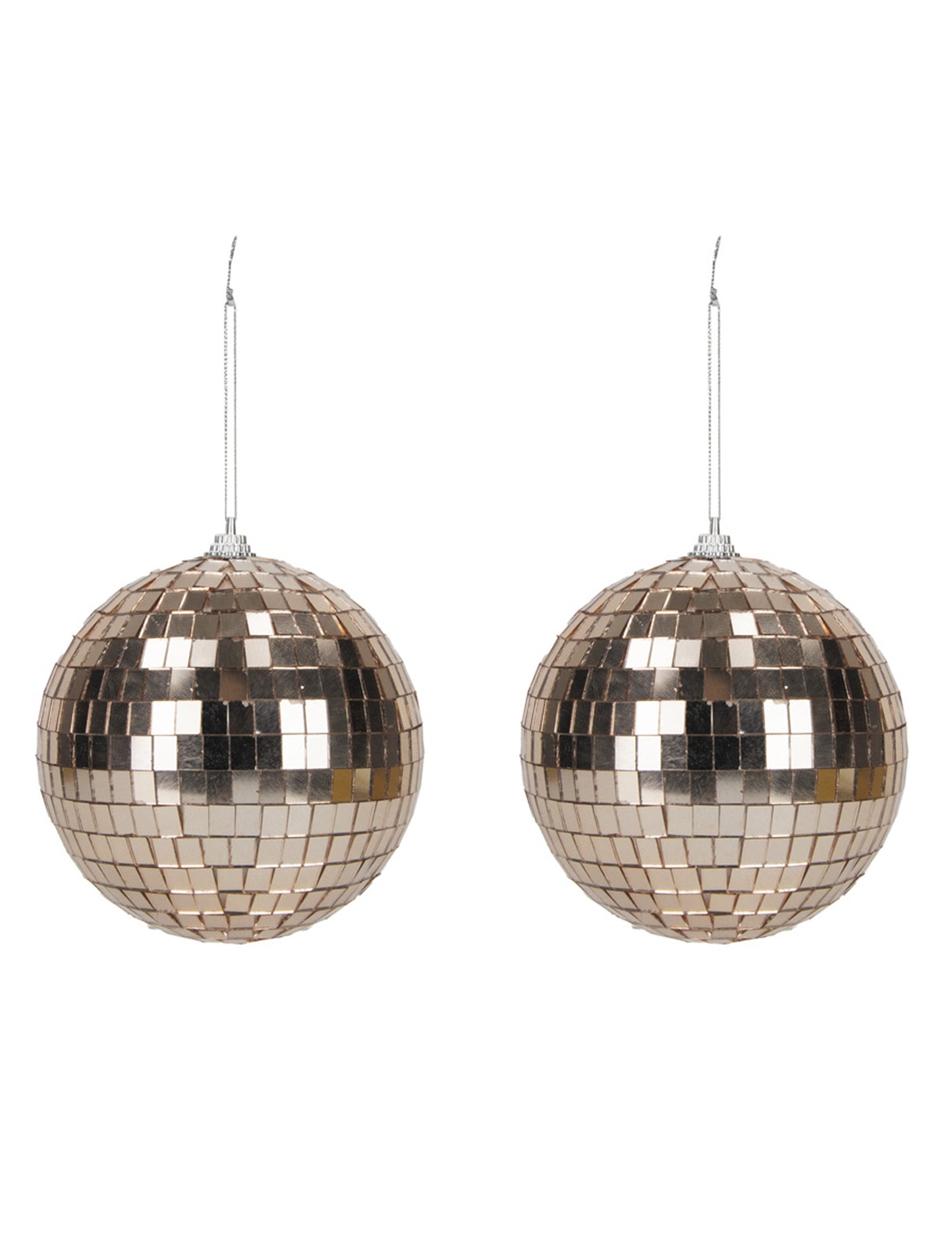 2 ružovo-zlaté disko gule 10 cm