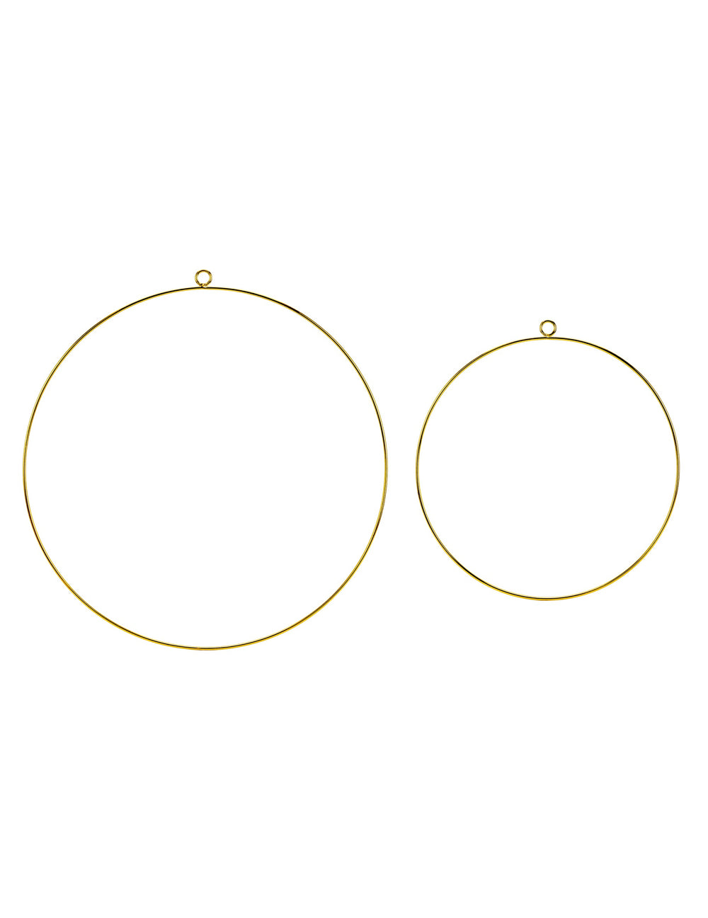 Cercles en métal pour couronnes pour décoration dorés