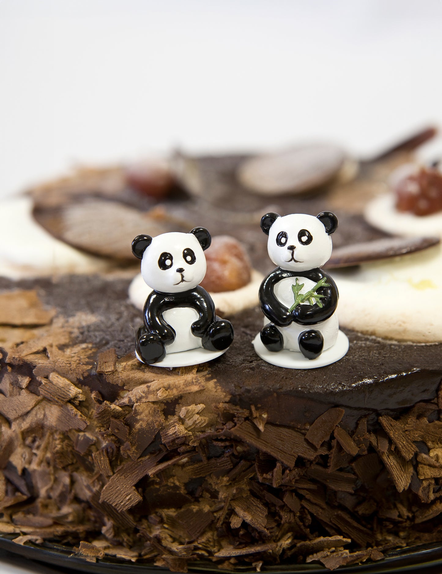 2 figúrky pandy zo živice 7 cm na tortu