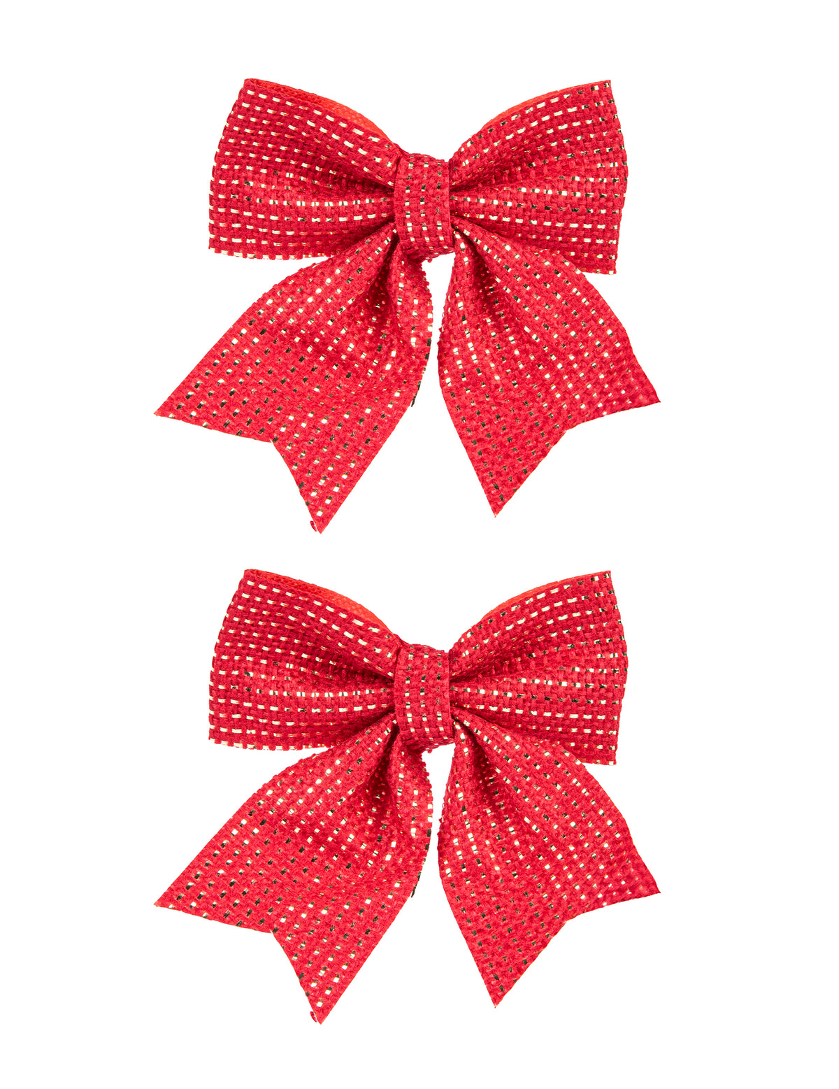 Nœuds en jute de Noël pour décoration rouge et or