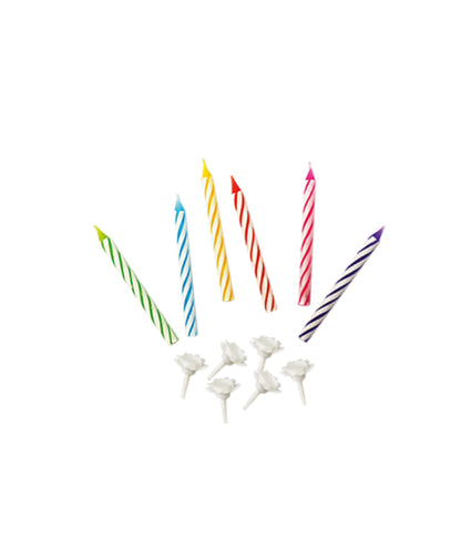 20 viacfarebných sviečok na narodeninovú tortu