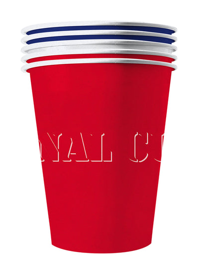 Gobelets américains France rouge blanc bleu en carton recyclable