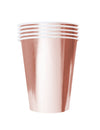 Gobelets américains carton recyclable pour fête rose gold