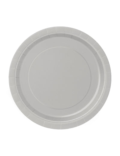 Assiettes en carton pour fête argent
