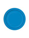Assiettes rondes en carton pour dessert bleues