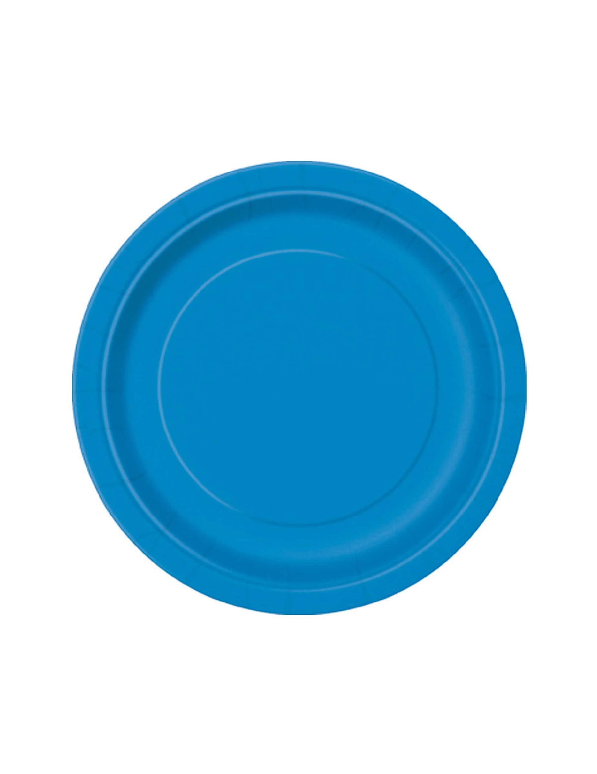 Assiettes rondes en carton pour dessert bleues