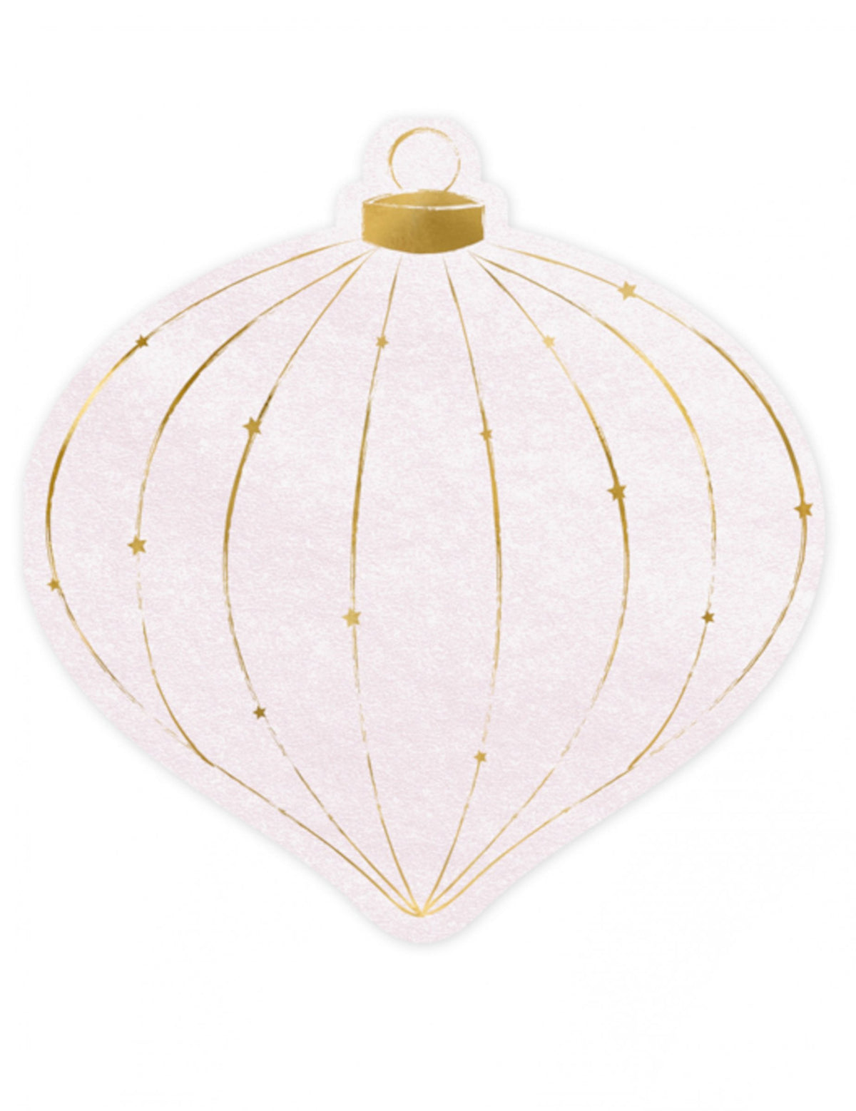 Serviettes boules de Noël rose poudré et doré