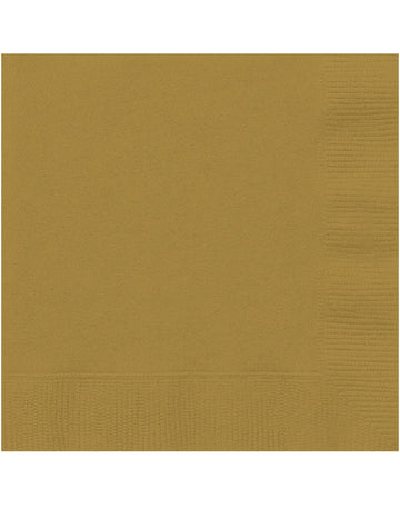 20 malých zlatých papierových servítok 25 x 25 cm 