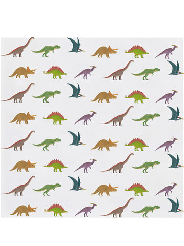 20 malých papierových obrúskov s veľkými dinosaurami, 25 x 25 cm cm na narodeniny