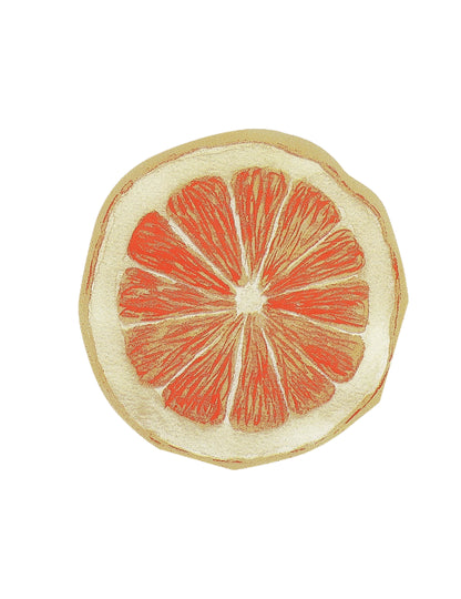 20 papierových koktailových obrúskov s oranžovou citrusovou tematikou, 24x24 cm, v tvare plátku