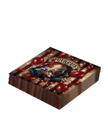12 Halloween Clown Paper utierky 33 x 33 cm