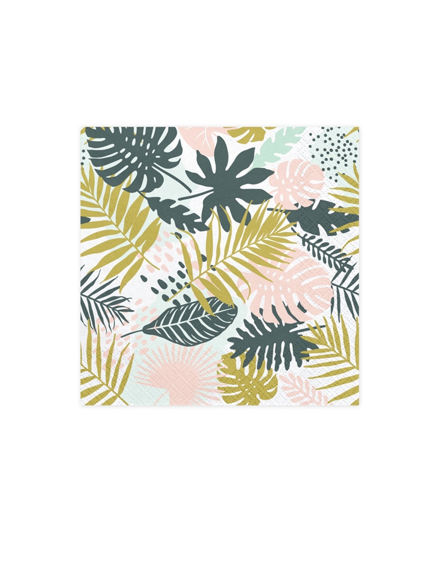 20 papierových obrúskov s tropickými zelenými listami, 33 x 33 cm