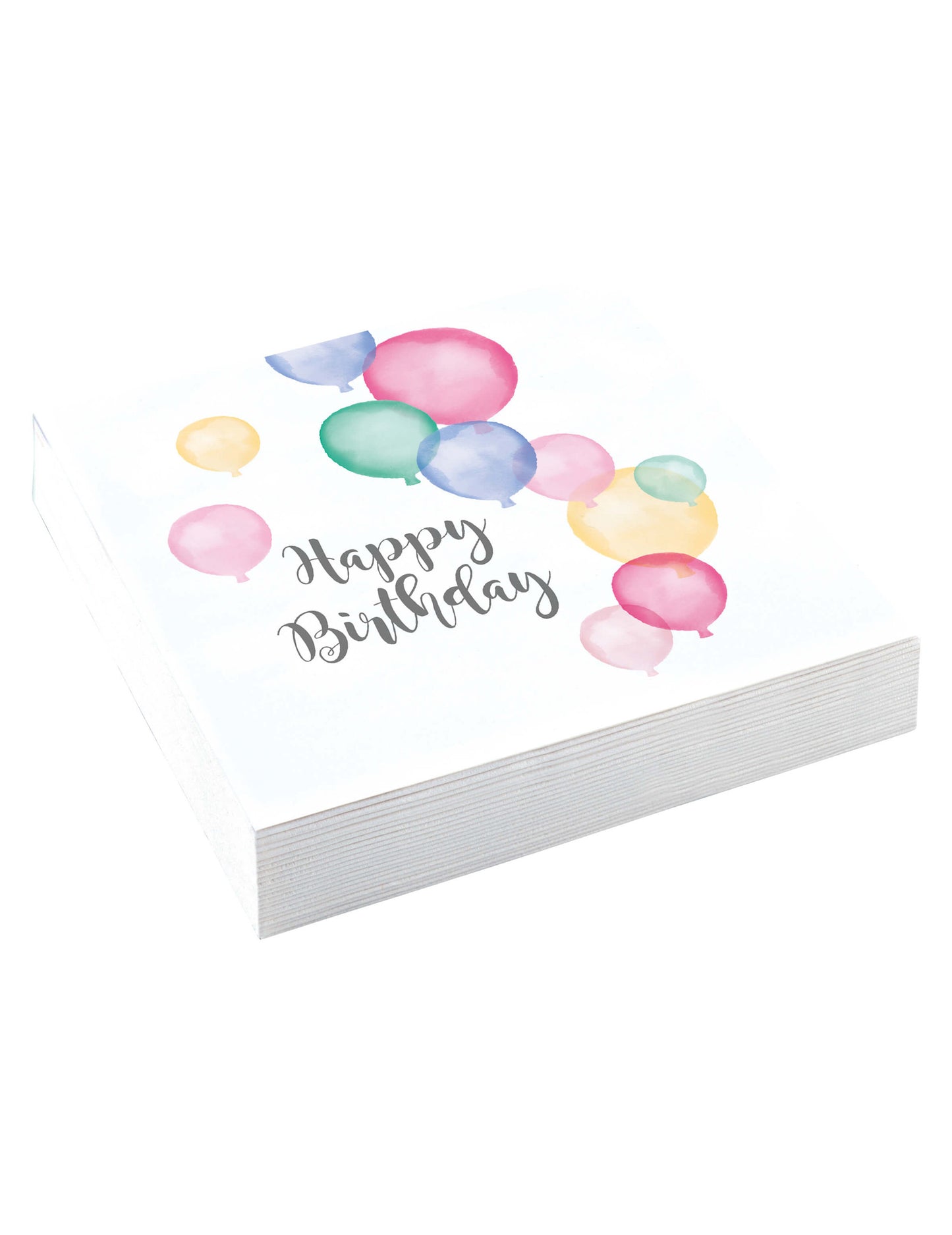 20 papierových obrúskov, všetko najlepšie k narodeninám, pastelové balóny, 33 x 33 cm na narodeniny