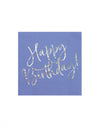 Serviettes en papier Happy Birthday iridescent pour anniversaire bleu lavande