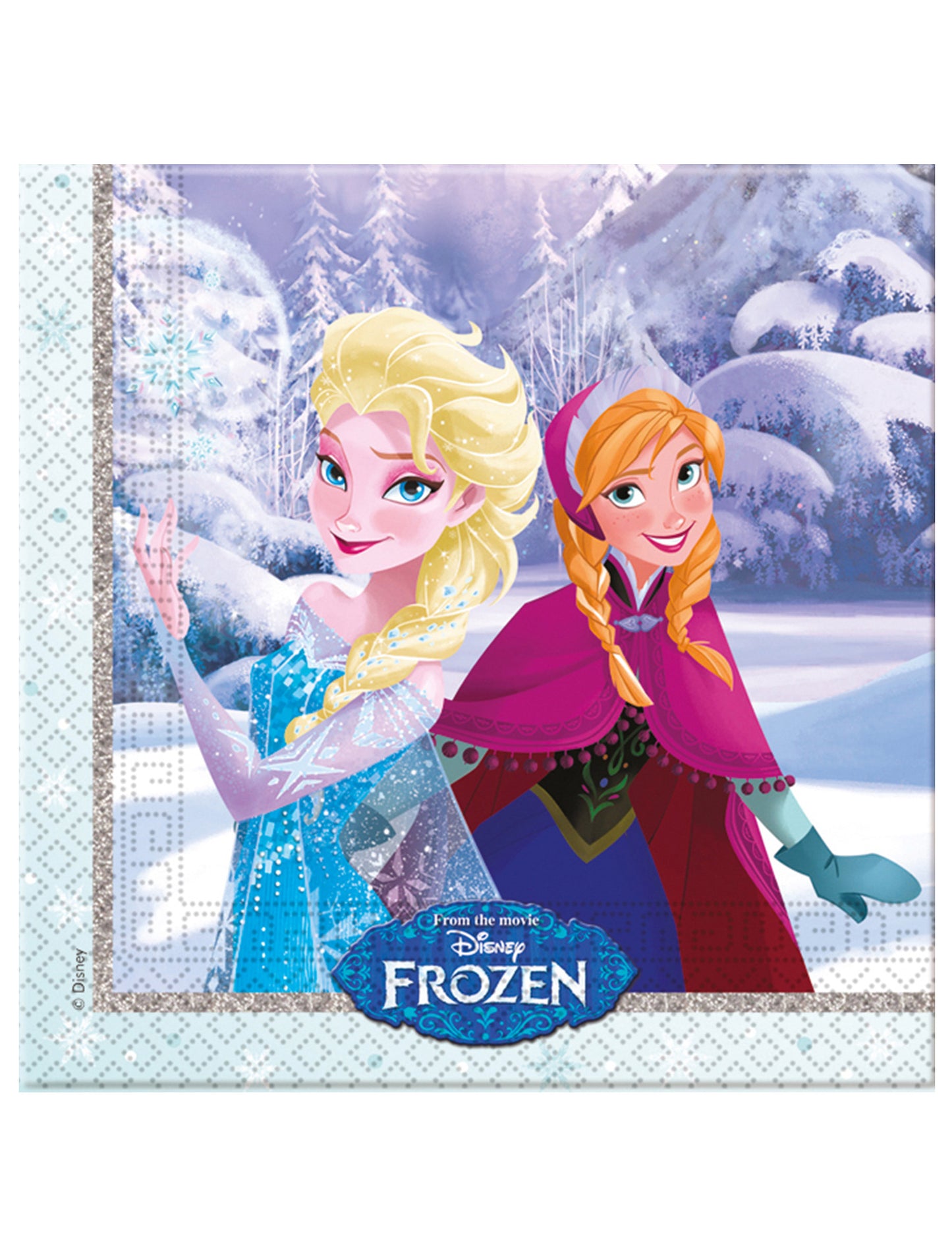 20 papierových servítok Frozen zimné™ 33x33 cm 