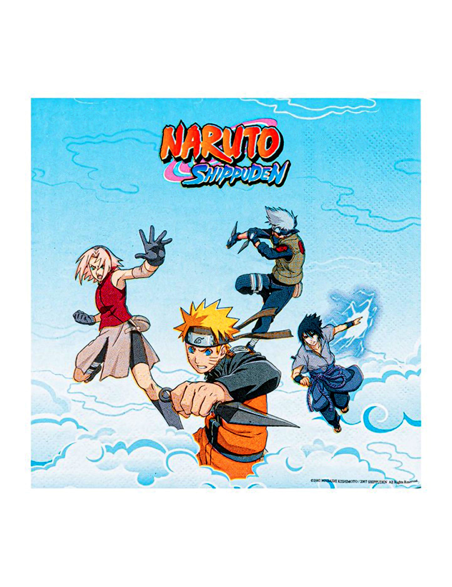 20 papierových servítok Naruto Shippuden™ 33 x 33 cm